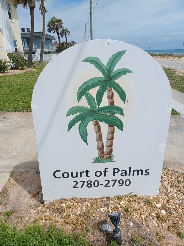 Court of Palms entrance sign